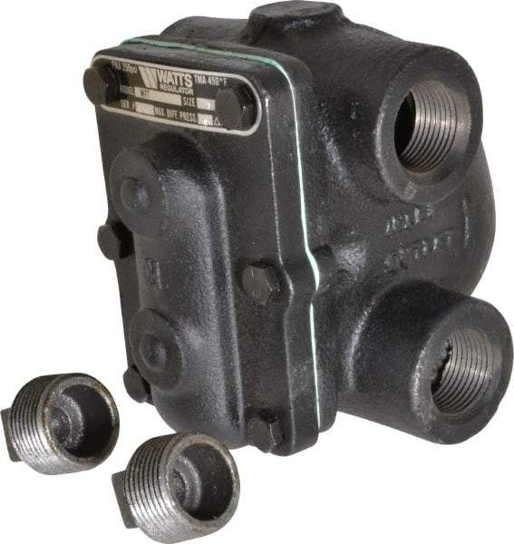 Watts - 4 Port, 1" Pipe, Cast Iron Float & Thermostatic Steam Trap - 15 Max psi - USA Tool & Supply