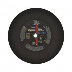 Norton - 10" Aluminum Oxide Cutoff Wheel - 3/32" Thick, 5/8" Arbor, 6,110 Max RPM, Use with Stationary Tools - USA Tool & Supply