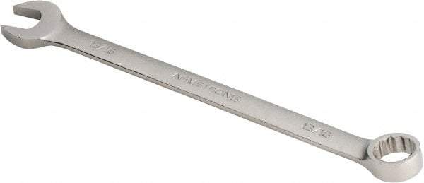 Armstrong - 13/16" 12 Point Offset Combination Wrench - 15° Offset Angle, 11-3/4" OAL, Steel, Satin Finish - USA Tool & Supply