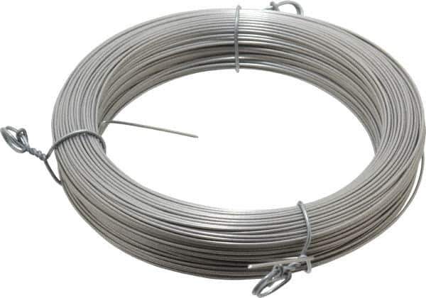 Made in USA - 18 Gage, 0.041 Inch Diameter x 223 Ft. Long, 302/304 Music Wire Coil - ASTM A580, 1 Lb. Shipping Weight - USA Tool & Supply