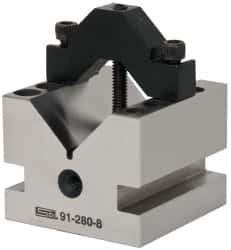 SPI - 1-3/8" Max Capacity, 90° Angle, Hardened Steel V-Block - 2-1/2" Long x 2-1/2" Wide x 2" High, Sold as Individual - USA Tool & Supply