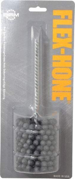 Brush Research Mfg. - 2-1/2" Bore Diam, 180 Grit, Silicon Carbide Flexible Hone - Extra Fine, 8" OAL - USA Tool & Supply