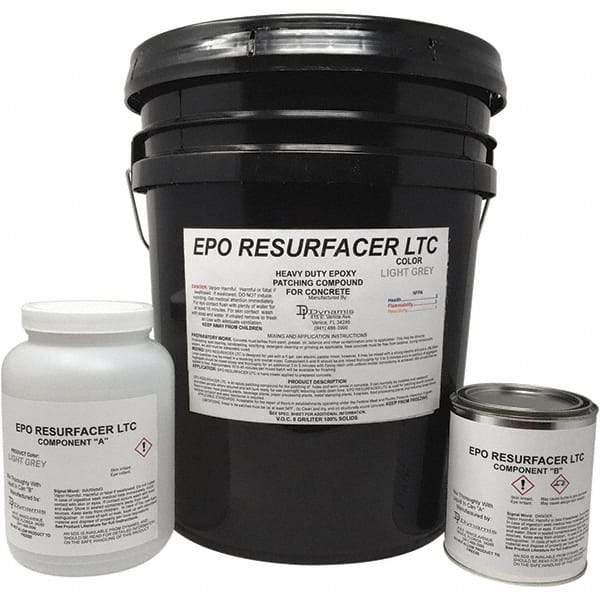 Made in USA - 50 Lb Concrete Repair/Resurfacing - Light Gray, 25 Sq Ft Coverage, Epoxy Resin - USA Tool & Supply