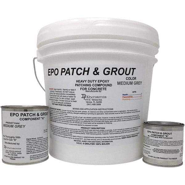 Made in USA - 2 Gal Concrete Repair/Resurfacing - Medium Gray, 25 Sq Ft Coverage, Epoxy Resin - USA Tool & Supply