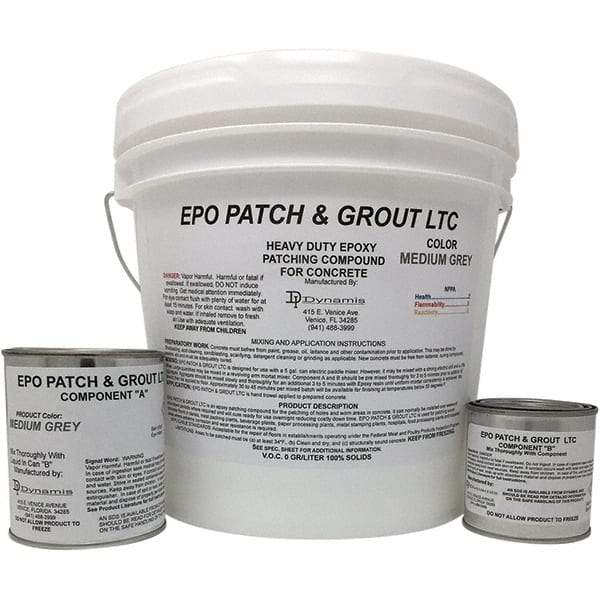 Made in USA - 2 Gal Concrete Repair/Resurfacing - Medium Gray, 25 Sq Ft Coverage, Epoxy Resin - USA Tool & Supply