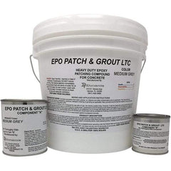 Made in USA - 2 Gal Concrete Repair/Resurfacing - Medium Gray, 25 Sq Ft Coverage, Epoxy Resin - USA Tool & Supply