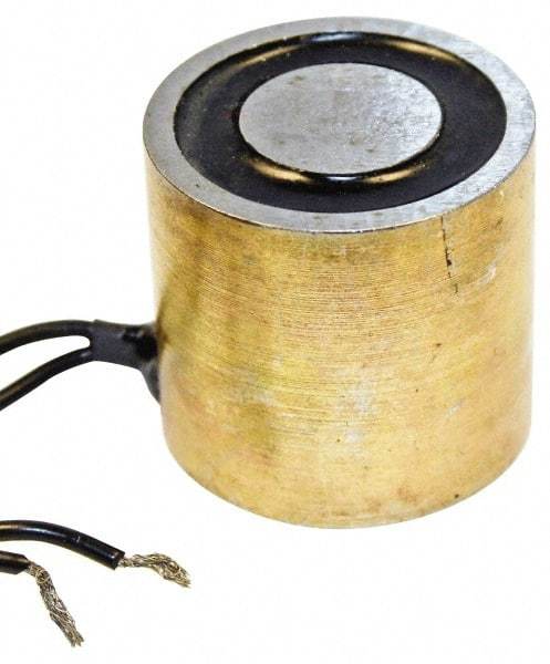 Mag-Mate - 4" Diam, 33 Watts, 650 Lb Max Magnetic Pull Electromagnet - 3/8-16 Thread, 24 DC Output Voltage - USA Tool & Supply