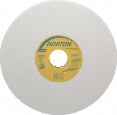 Norton - 8" Diam x 1-1/4" Hole x 1/4" Thick, I Hardness, 80 Grit Surface Grinding Wheel - Aluminum Oxide, Type 1, Medium Grade, 3,600 Max RPM, Vitrified Bond, No Recess - USA Tool & Supply
