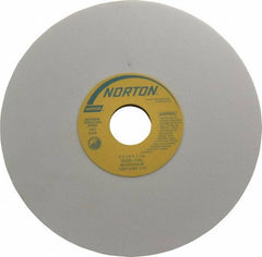 Norton - 8" Diam x 1-1/4" Hole x 1/4" Thick, J Hardness, 80 Grit Surface Grinding Wheel - Aluminum Oxide, Type 1, Medium Grade, 3,600 Max RPM, Vitrified Bond, No Recess - USA Tool & Supply