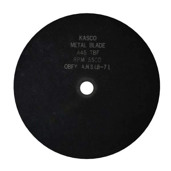 Made in USA - 10" 46 Grit Aluminum Oxide Cutoff Wheel - 1/16" Thick, 5/8" Arbor, 6,500 Max RPM, Use with Chop Saws - USA Tool & Supply
