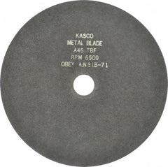 Made in USA - 10" 46 Grit Aluminum Oxide Cutoff Wheel - 1/16" Thick, 1-1/4" Arbor, 6,500 Max RPM, Use with Chop Saws - USA Tool & Supply
