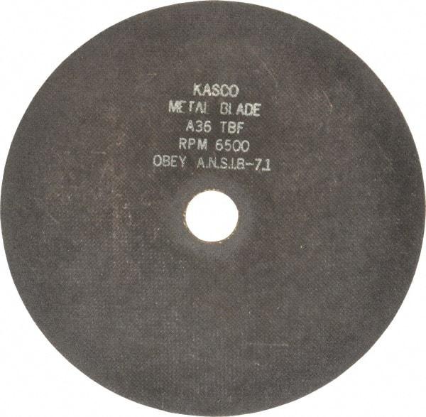 Made in USA - 10" 36 Grit Aluminum Oxide Cutoff Wheel - 3/32" Thick, 1-1/4" Arbor, 6,500 Max RPM, Use with Chop Saws - USA Tool & Supply