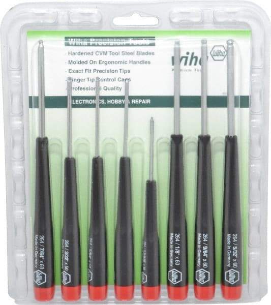 Wiha - 8 Piece, Hex Driver Set - Hex - USA Tool & Supply