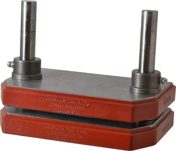 JT&M - 5" Guide Post Length, 13/16" Die Holder Thickness, Cast Iron, Mold Blank, Punch & Die Set - 7/8" Bushing Diam, 6-1/2" Overall Width x 4-3/8" Overall Depth - USA Tool & Supply