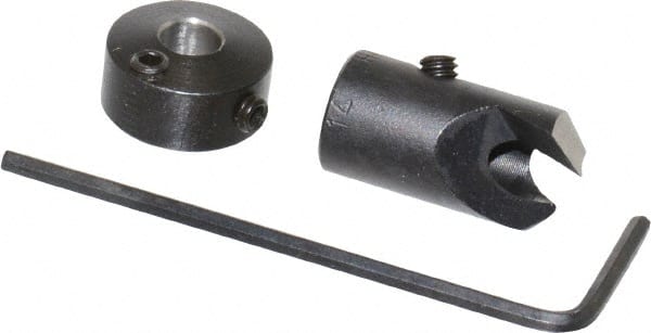 Vernon - 3/8" Cutter Diam, #14 Drill Combatibility, 1/4" Collar Thickness, Adjustable Depth Drill Countersink - USA Tool & Supply
