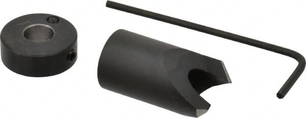 Vernon - 1/2" Cutter Diam, Letter D Drill Compatibility, 1/4" Collar Thickness, Adjustable Depth Drill Countersink - USA Tool & Supply