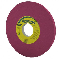Norton - 8" Diam x 1-1/4" Hole x 1/2" Thick, J Hardness, 60 Grit Surface Grinding Wheel - Aluminum Oxide, Type 1, Medium Grade, 3,600 Max RPM, Vitrified Bond, No Recess - USA Tool & Supply