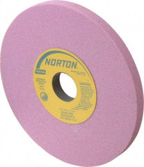 Norton - 7" Diam x 1-1/4" Hole x 1/2" Thick, I Hardness, 60 Grit Surface Grinding Wheel - Aluminum Oxide, Type 1, Medium Grade, 3,600 Max RPM, Vitrified Bond, No Recess - USA Tool & Supply