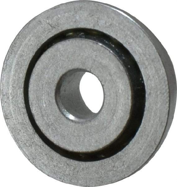 Value Collection - 1/4" Bore Diam, 7/8" OD, Open Unground Full Complement Radial Ball Bearing - With Flange, 1 Row, Round Bore, 356 Lb Dynamic Capacity - USA Tool & Supply