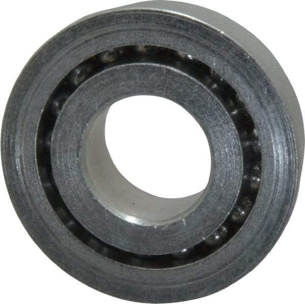 Value Collection - 5/8" Bore Diam, 1-3/8" OD, Open Unground Full Complement Radial Ball Bearing - With Flange, 1 Row, Round Bore, 769 Lb Dynamic Capacity - USA Tool & Supply