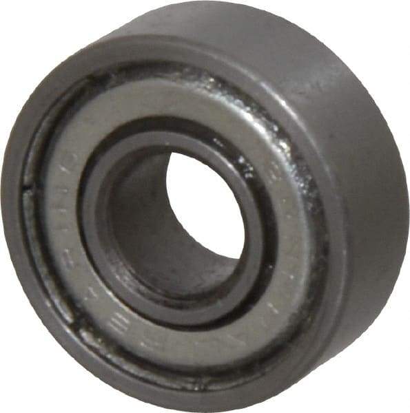 Value Collection - 1/4" Bore Diam, 11/16" OD, Double Shield Unground Retainer Type Radial Ball Bearing - 1/4" Wide, 1 Row, Round Bore, 300 Lb Dynamic Capacity - USA Tool & Supply