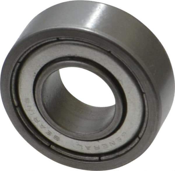 Value Collection - 1/2" Bore Diam, 1-1/8" OD, Double Shield Unground Retainer Type Radial Ball Bearing - 3/8" Wide, 1 Row, Round Bore, 691 Lb Dynamic Capacity - USA Tool & Supply