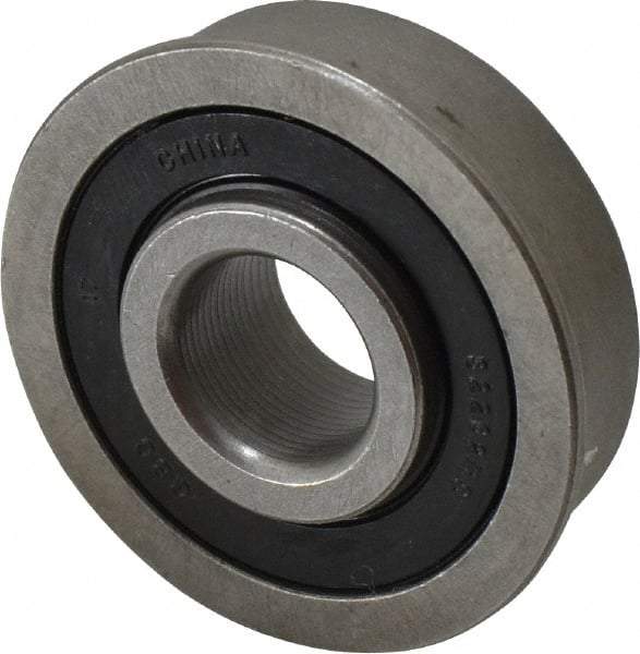 Value Collection - 1/2" Bore Diam, 1-3/8" OD, Double Seal Unground Retainer Type Radial Ball Bearing - With Flange, 1 Row, Round Bore, 915 Lb Dynamic Capacity - USA Tool & Supply