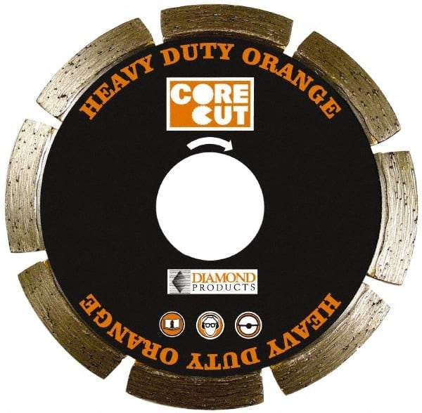 Core Cut - 6" Diam, 20mm Arbor Hole Diam, Wet & Dry Cut Saw Blade - Diamond-Tipped, Standard Round Arbor - USA Tool & Supply