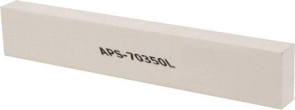 Made in USA - 320 Grit Aluminum Oxide Rectangular Polishing Stone - Extra Fine Grade, 1" Wide x 6" Long x 1/2" Thick - USA Tool & Supply