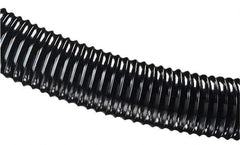 Hi-Tech Duravent - 2" ID, 30 Hg Vac Rating, 33 psi, Polyurethane Vacuum & Duct Hose - 50' Long, Black, 2-1/2" Bend Radius, -65 to 200°F - USA Tool & Supply