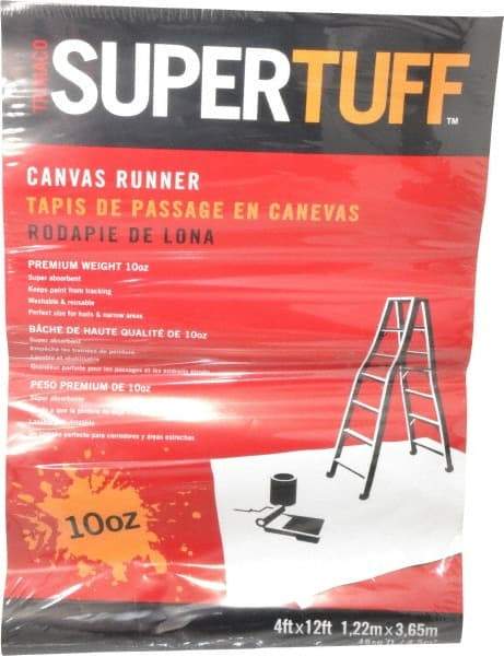 TRIMACO - Extra Heavyweight 10 oz Canvas Drop Cloth - 12' x 4' - USA Tool & Supply