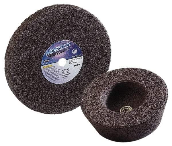 Norton - 8" Diam x 5/8" Hole x 1" Thick, T Hardness, 14 Grit Surface Grinding Wheel - Zirconia Alumina, Type 1, Very Coarse Grade, 6,000 Max RPM, No Recess - USA Tool & Supply