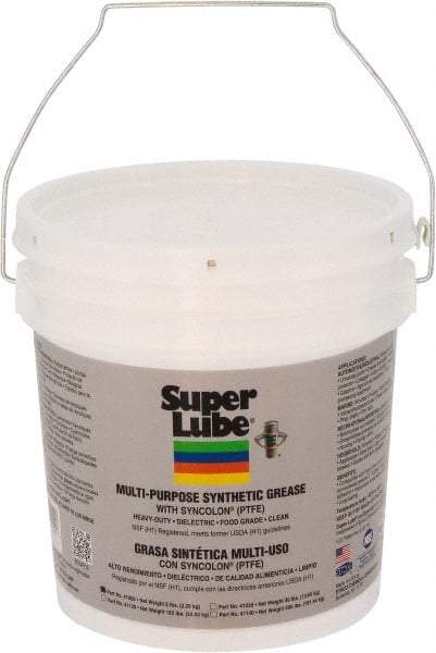 Synco Chemical - 5 Lb Pail Synthetic General Purpose Grease - Translucent White, Food Grade, 450°F Max Temp, NLGIG 2, - USA Tool & Supply