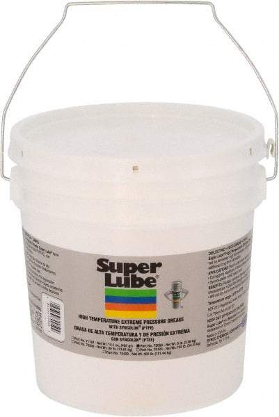 Synco Chemical - 5 Lb Pail Synthetic Extreme Pressure Grease - Translucent White, Extreme Pressure, Food Grade & High Temperature, 475°F Max Temp, NLGIG 2, - USA Tool & Supply