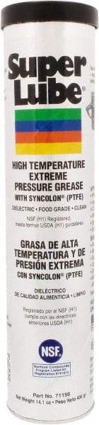 Synco Chemical - 400 g Cartridge Synthetic Extreme Pressure Grease - Translucent White, Extreme Pressure, Food Grade & High Temperature, 475°F Max Temp, NLGIG 2, - USA Tool & Supply