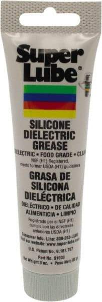 Synco Chemical - 3 oz Tube Silicone General Purpose Grease - Translucent White, Food Grade, 500°F Max Temp, NLGIG 2, - USA Tool & Supply