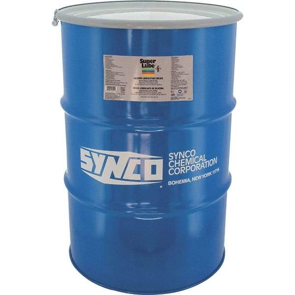Synco Chemical - 400 Lb Drum Silicone General Purpose Grease - Translucent White, Food Grade, 500°F Max Temp, NLGIG 2, - USA Tool & Supply
