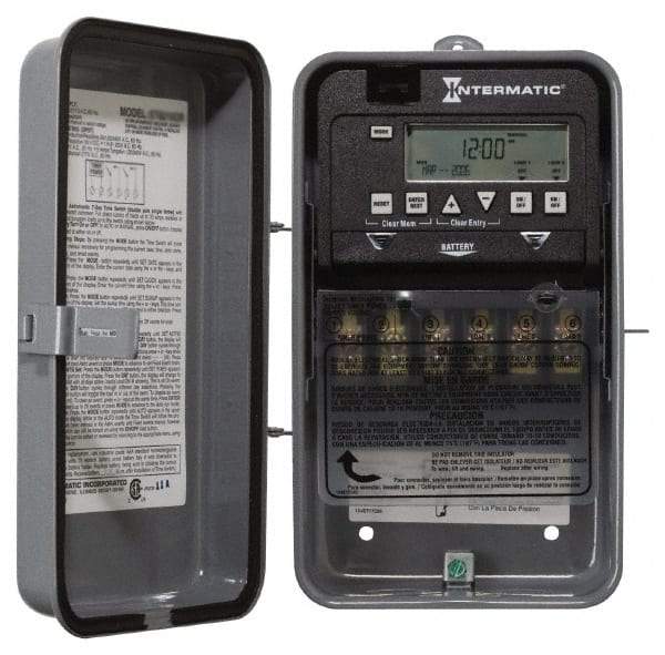 Intermatic - 1 min Outdoor Digital Electronic Timer Switch - 28 On/Off, 120/208/240/277 VAC, 50/60 Hz, - USA Tool & Supply