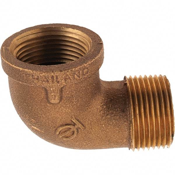 Merit Brass - Class 125, 1" Internal Pipe, Brass 90° Street Elbow - FNPT x MNPT - USA Tool & Supply