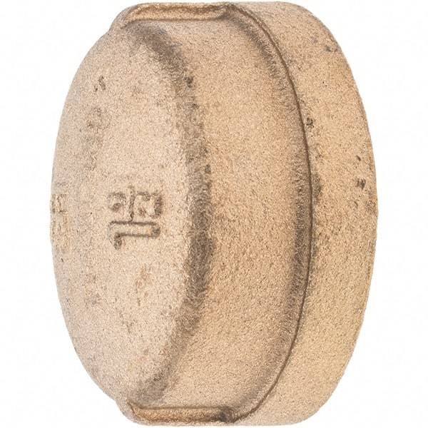 Merit Brass - Class 125, 1-1/2" Internal Pipe, Brass End Cap - FNPT - USA Tool & Supply