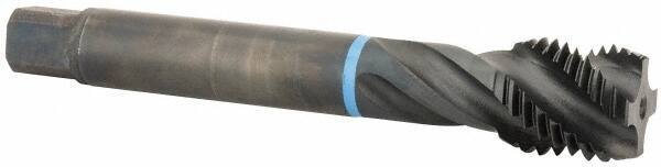 Emuge - M30x3.50 Metric Coarse 4 Flute 6H Modified Bottoming Spiral Flute Tap - Cobalt, Oxide Finish, 7.087" OAL, Right Hand Flute, Right Hand Thread, Series Enorm-VA - USA Tool & Supply
