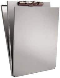 Saunders - 13 Inch Long x 9 Inch Wide x 1 Inch High, Clip Board - Silver - USA Tool & Supply