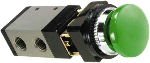 ARO/Ingersoll-Rand - Manually Operated Valves Valve Type: Manual Mechanical Actuator Type: Palm Button/Spring - USA Tool & Supply