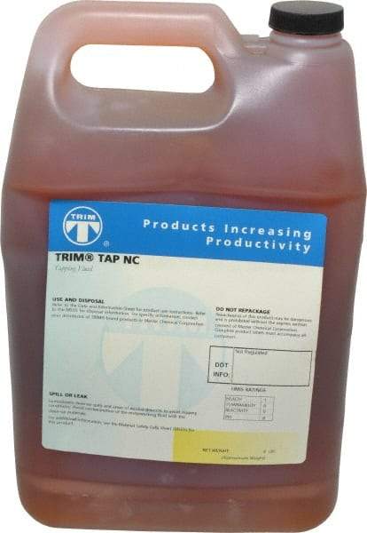 Master Fluid Solutions - Trim Tap NC, 1 Gal Bottle Tapping Fluid - Straight Oil, For Broaching, Gear Cutting, Gundrilling, Milling, Reaming, Sawing, Shaving, Threading - USA Tool & Supply