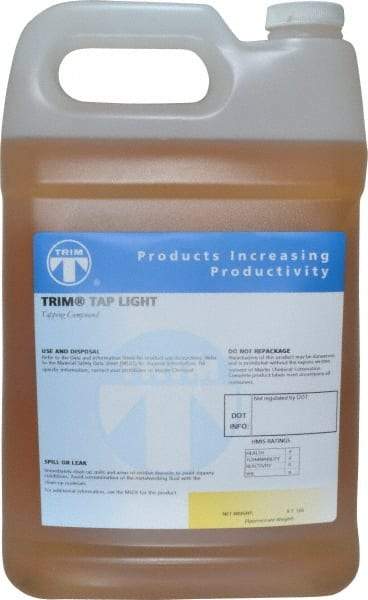 Master Fluid Solutions - Trim Tap Light, 1 Gal Bottle Tapping Fluid - Straight Oil, For Broaching, Gear Cutting, Gundrilling, Milling, Reaming, Sawing, Shaving, Threading - USA Tool & Supply