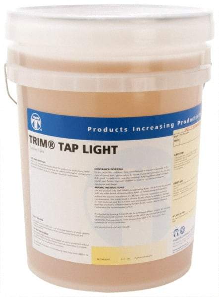 Master Fluid Solutions - Trim Tap Light, 5 Gal Pail Tapping Fluid - Straight Oil, For Broaching, Gear Cutting, Gundrilling, Milling, Reaming, Sawing, Shaving, Threading - USA Tool & Supply