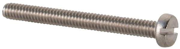 Value Collection - M2x0.40 Metric Coarse, 20mm Length Under Head Slotted Drive Machine Screw - Fillister Head, Grade 18-8 & A2 Stainless Steel, Uncoated, Without Washer - USA Tool & Supply