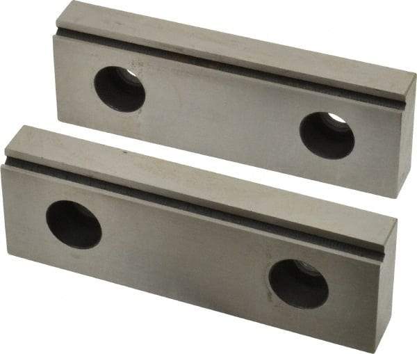 Value Collection - 4" Wide x 1.378" High x 15mm Thick, Step Vise Jaw - Steel, Fixed Jaw - USA Tool & Supply