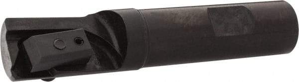 APT - 7/8" Cut Diam, 0.65" Max Depth of Cut, 3/4" Shank Diam, 3-7/8" OAL, Indexable Square Shoulder End Mill - TPC 32..., TPG 32., TPU 32. Inserts, Weldon Shank, 90° Lead Angle, Series Tri-Dex - USA Tool & Supply