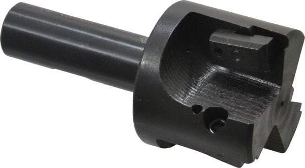 APT - 2" Cut Diam, 0.65" Max Depth of Cut, 3/4" Shank Diam, 3-7/8" OAL, Indexable Square Shoulder End Mill - TPC 32..., TPG 32., TPU 32. Inserts, Weldon Shank, 90° Lead Angle, Series Tri-Dex - USA Tool & Supply